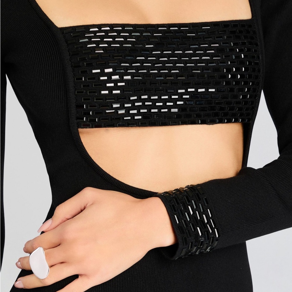 Retrofete RAELLE EMBELLISHED KNIT DRESS